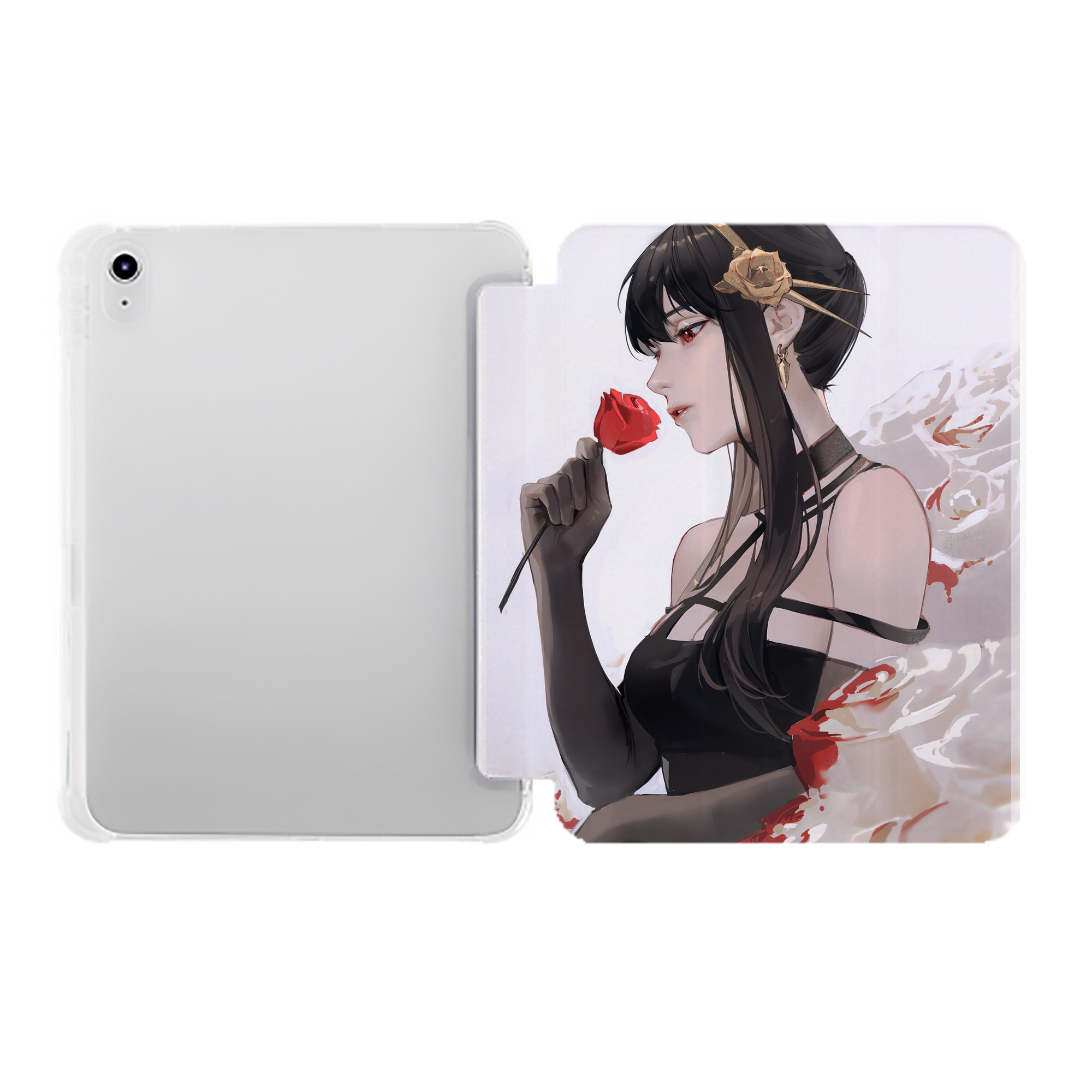 （画像用） SPY×FAMILY间谍家家酒 IPad ケース ペン収納付き 三つ折りスタンド PUレザー×シリコン 対応機種9.5/10.5/10.9インチ